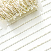 472SS. 925 Sterling Silver Wheat Chain